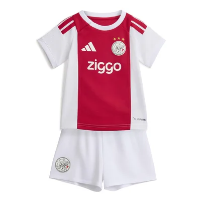 Ajax babykit thuis 2026/2027, wit met rood