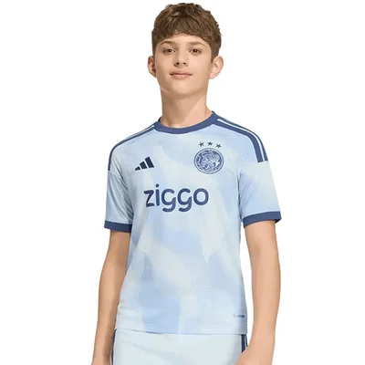 Ajax 3e shirt kids 2026/2027 (voorkant, blauw met donkerblauw)